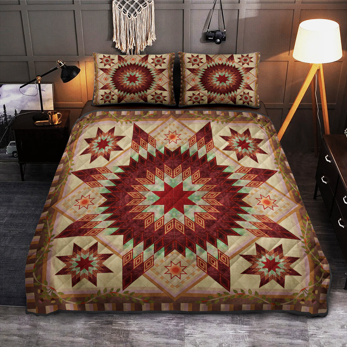 Lone Star Native American Inspired Quilt Bed Set TL280501QS