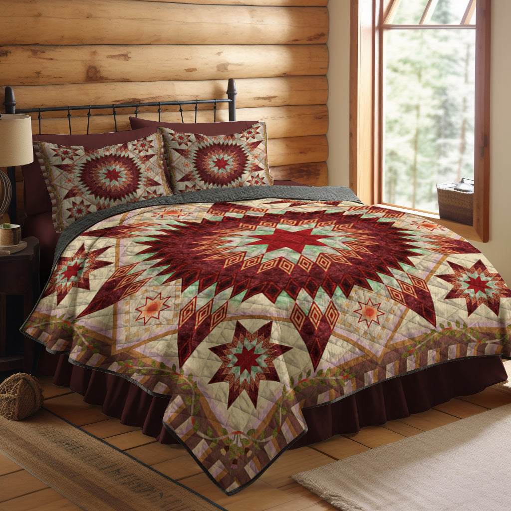 Lone Star Native American Inspired Quilt Bed Set TL280501QS