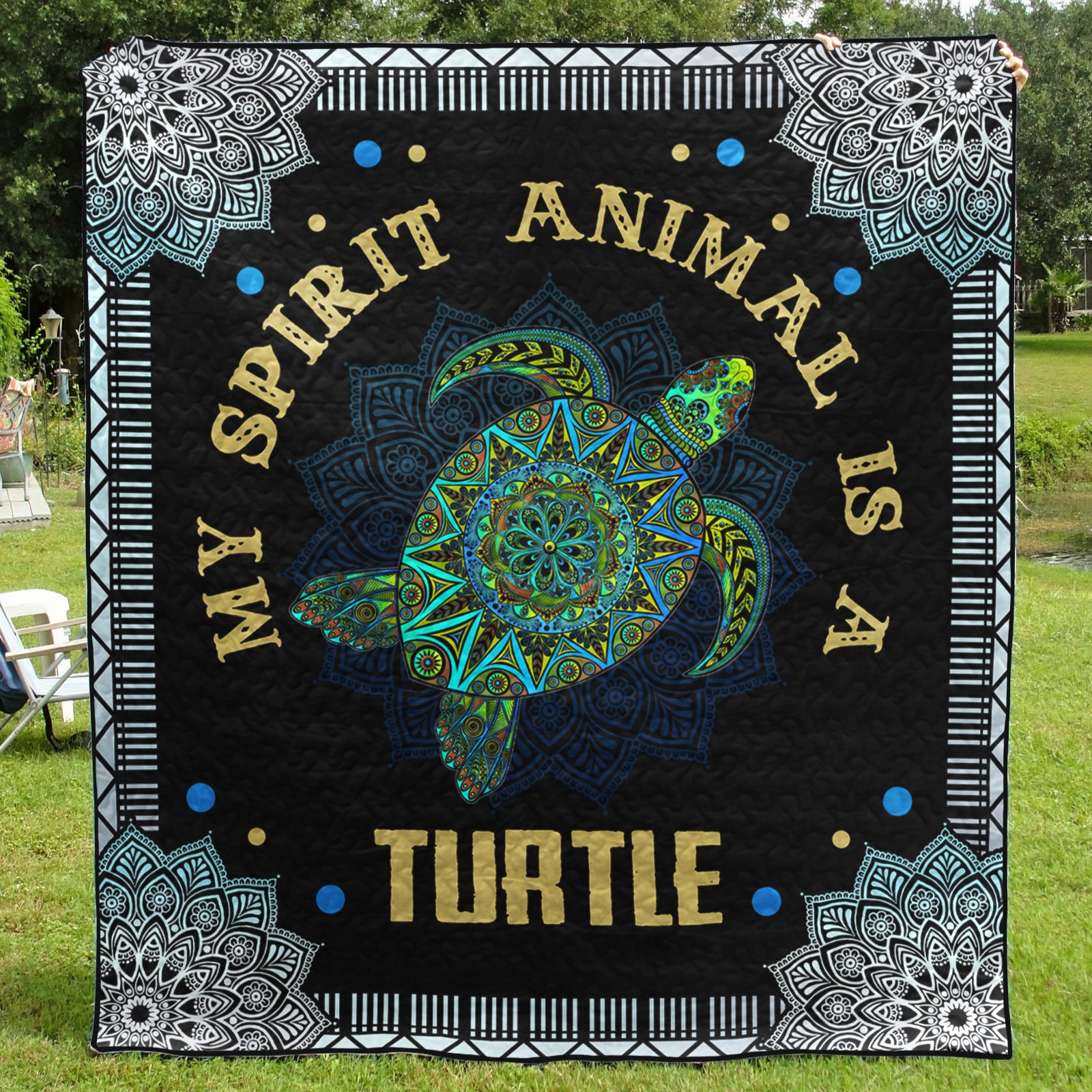 My Spirit Animal Is A Turtle Art Quilt MN091108
