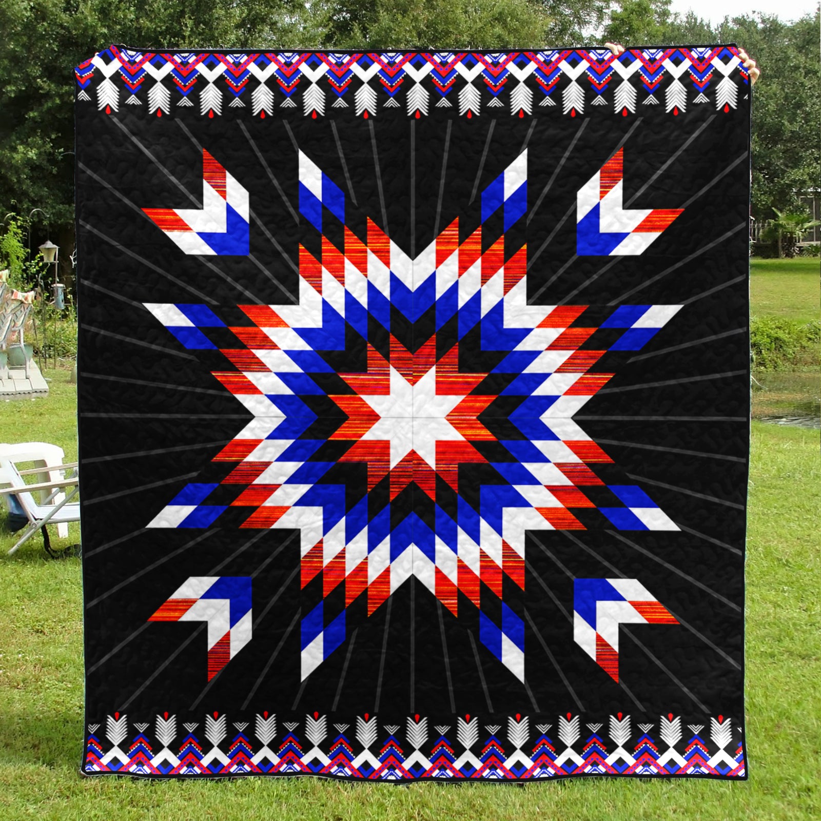 Native American Inspired Star Art Quilt TL21072301BL