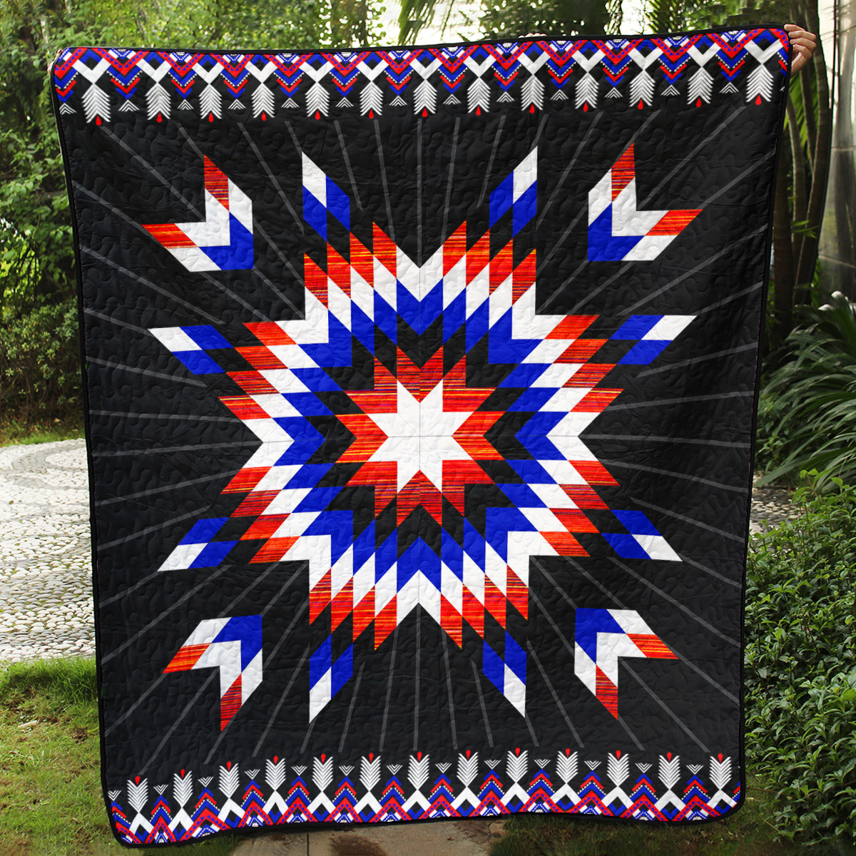 Native American Inspired Star Art Quilt TL21072301BL