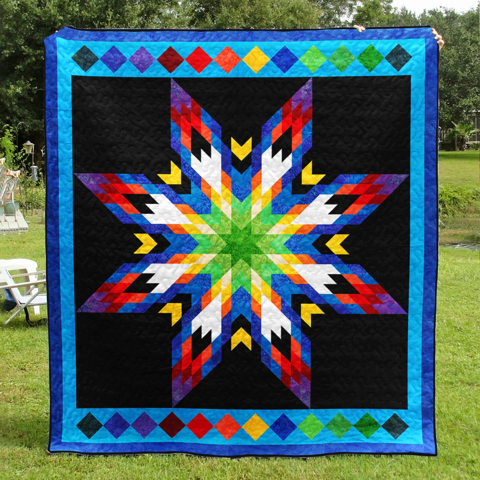 Native American Inspired Star Art Quilt TL21072302BL