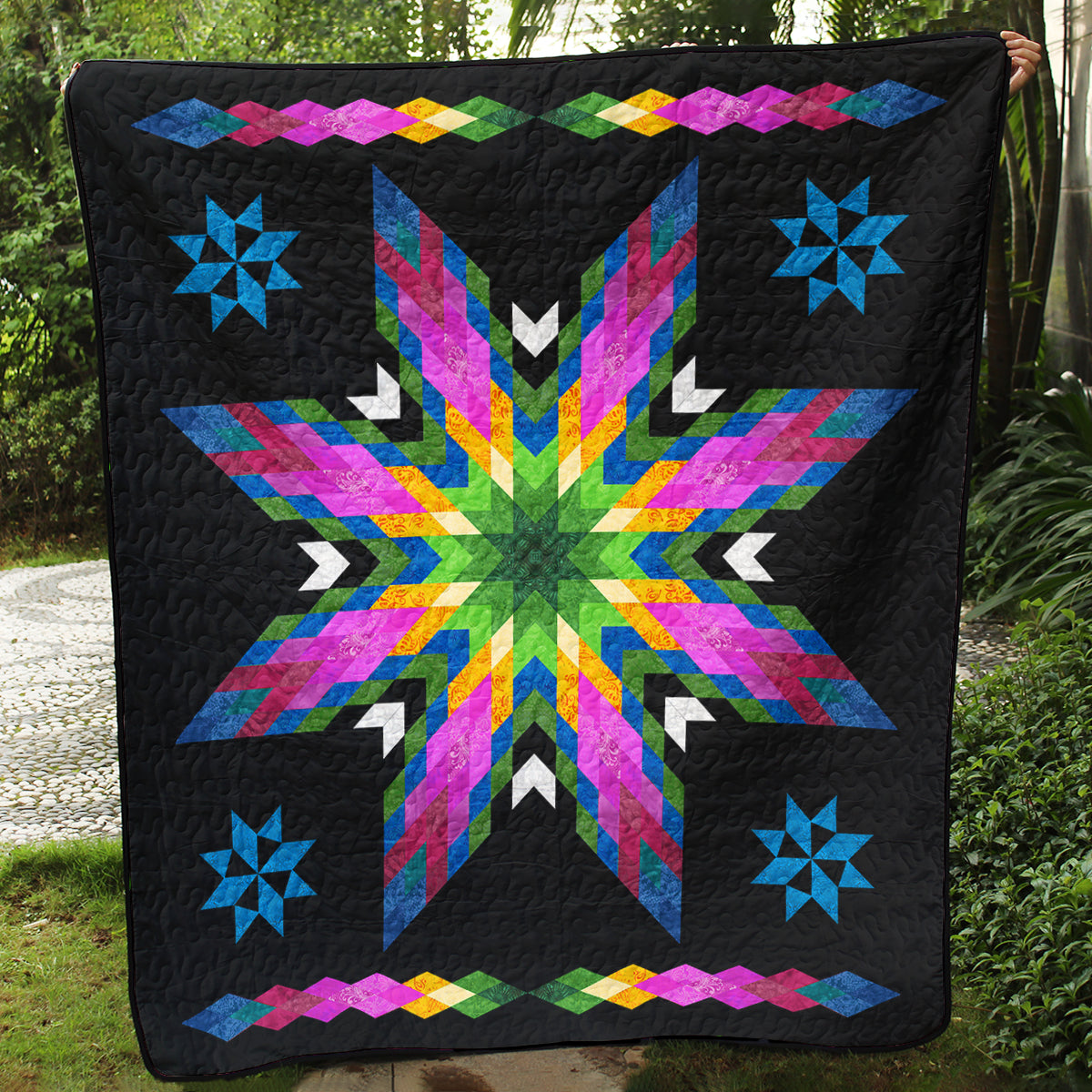 Native American Inspired Star Art Quilt TL04082301BL