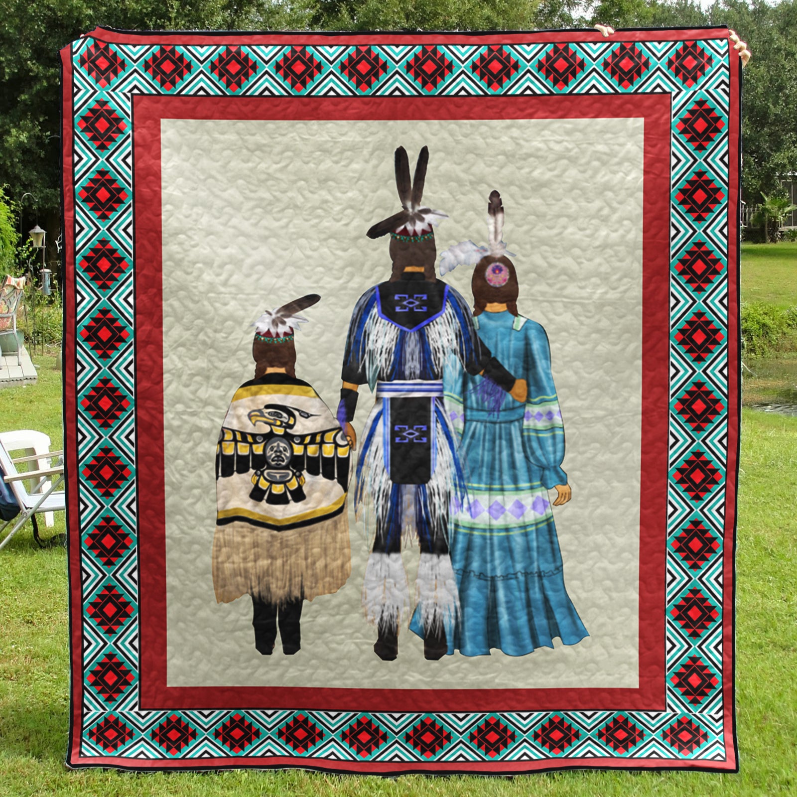 Native American Inspired CLA1010382Q Art Quilt