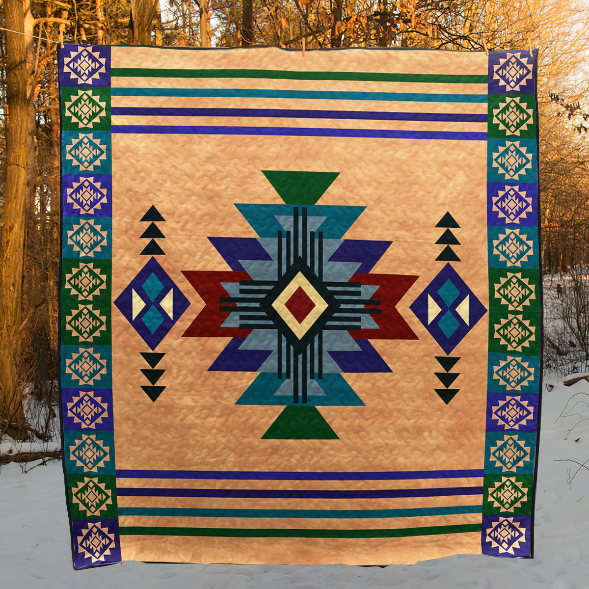 Native American Inspired CLA1110392Q Art Quilt