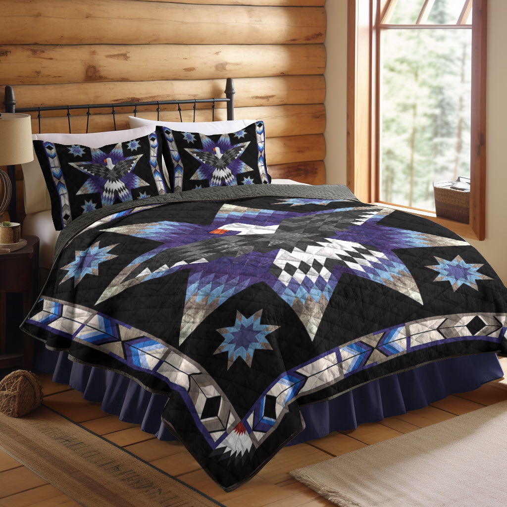 Native American Inspired Eagle Quilt Bed Set TL270510Y