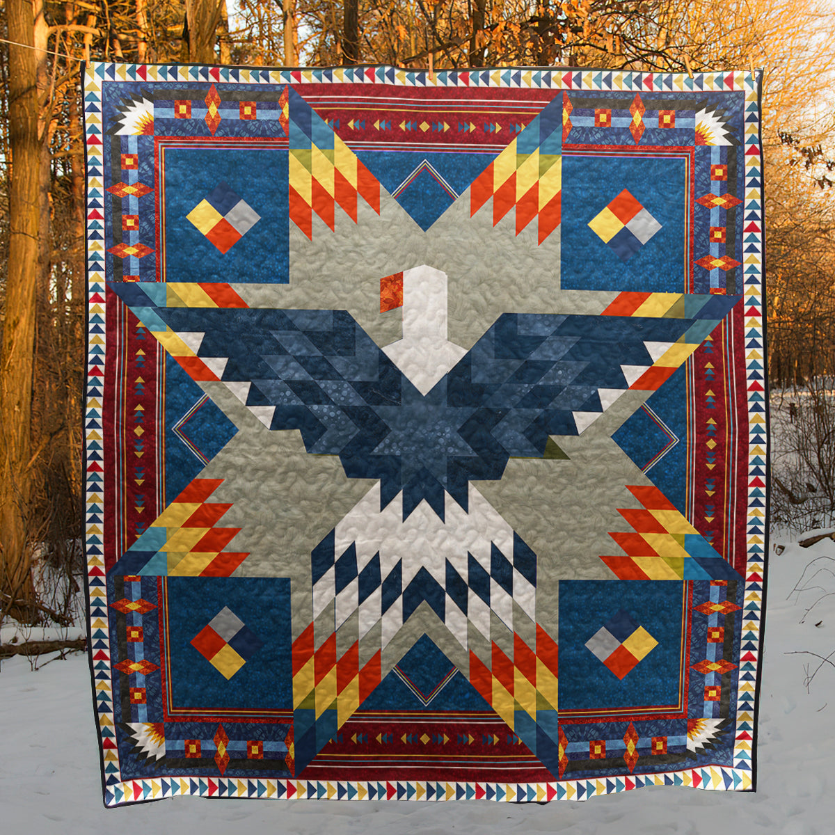 Native American Inspired Eagle Art Quilt HN310501M