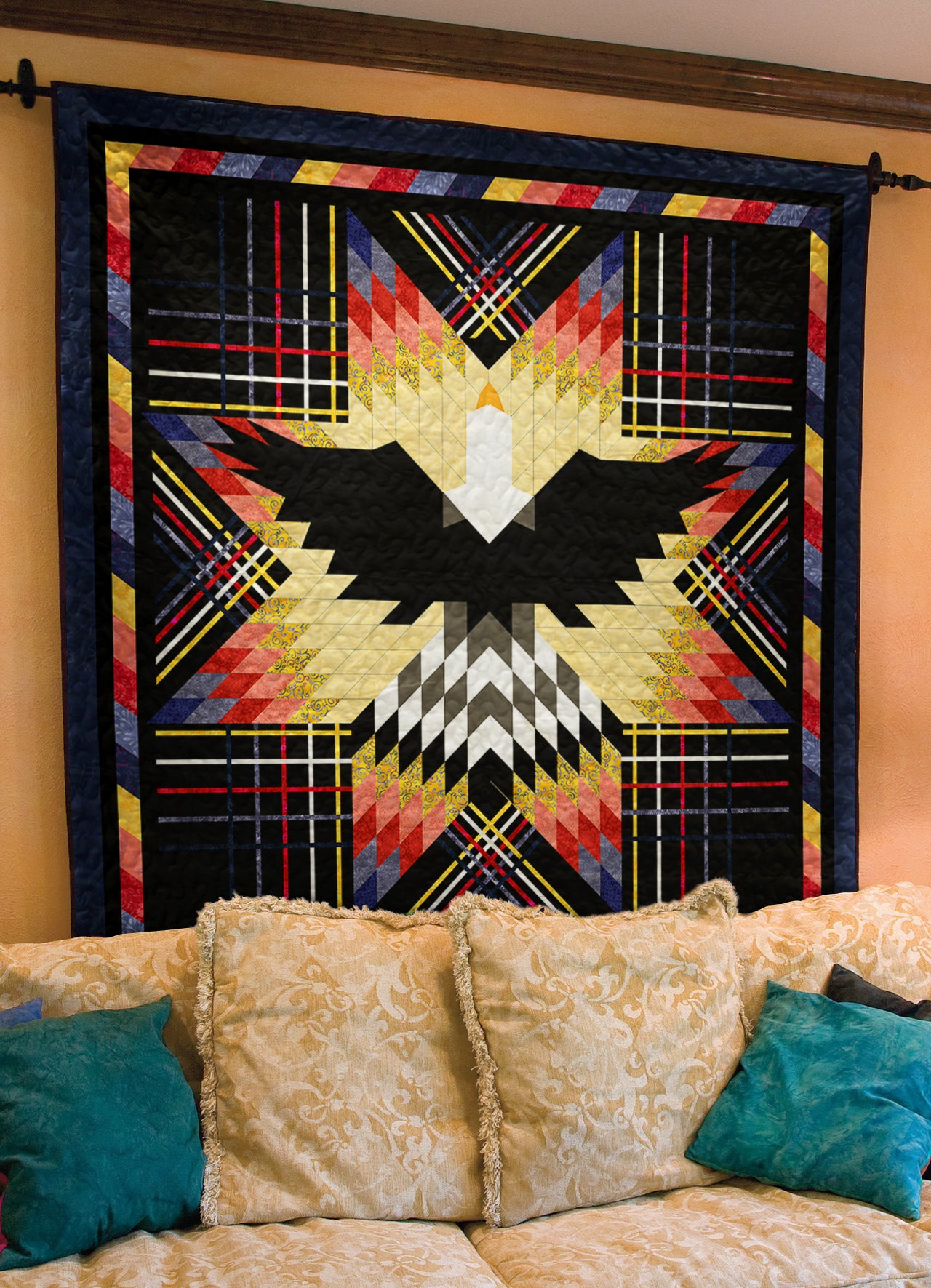 Native American Inspired Eagle Star Art Quilt TL280502Q