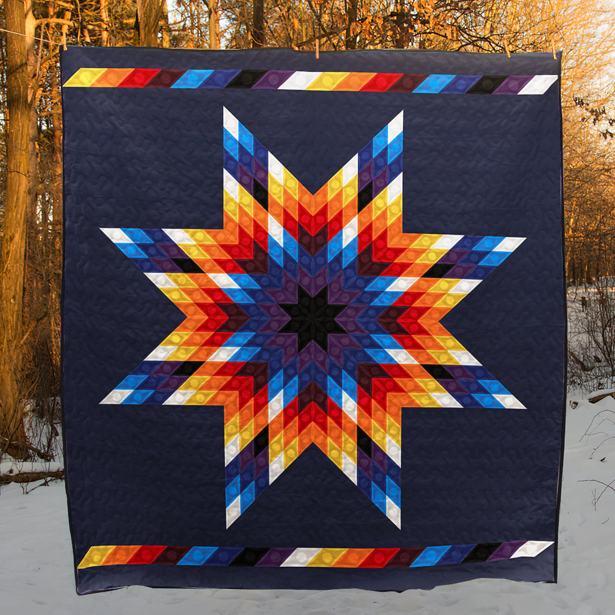 Native American Inspired Star Art Quilt HM03082302BL