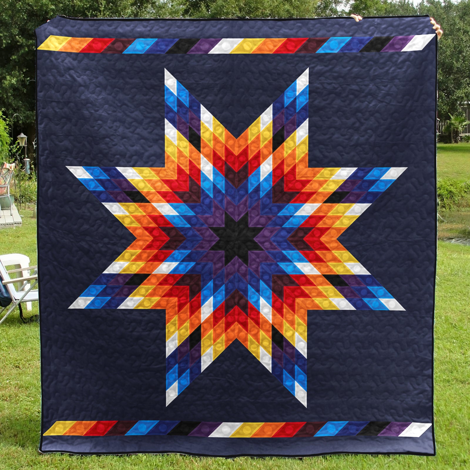 Native American Inspired Star Art Quilt HM03082302BL