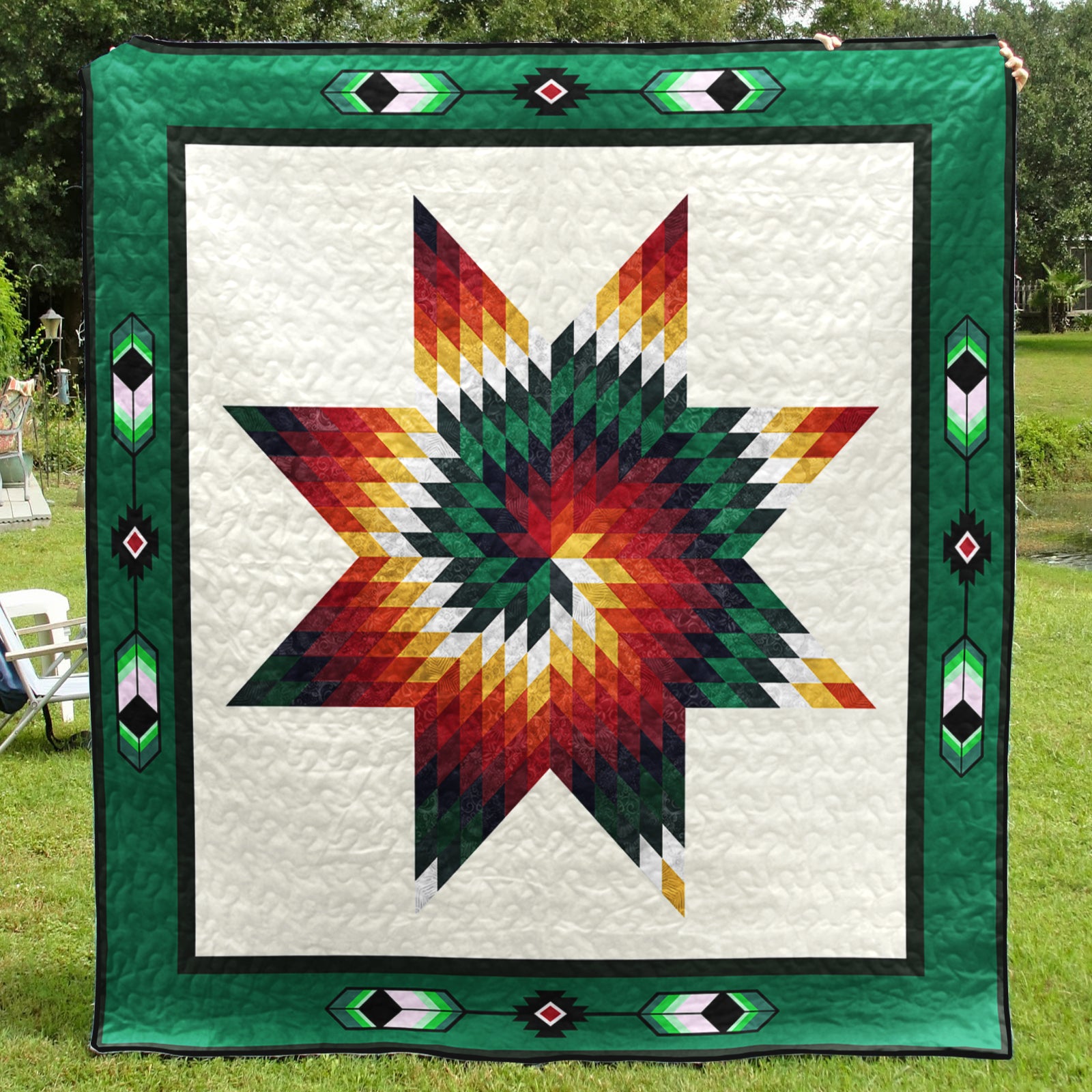 Native American Inspired Star Art Quilt HM03082303BL