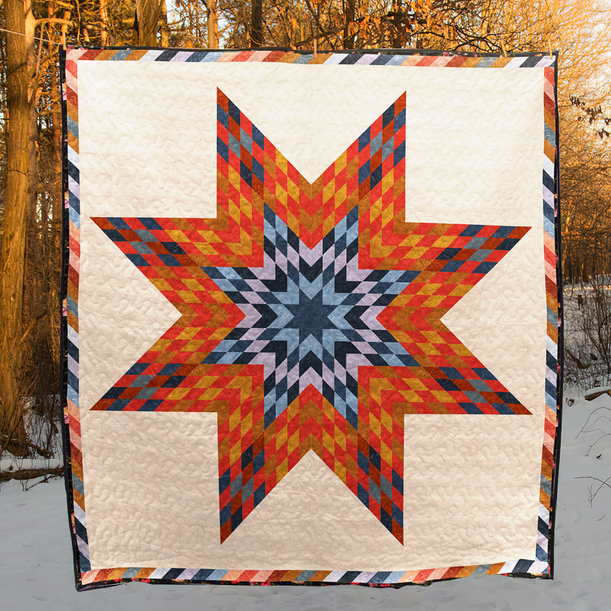 Native American Inspired Star Art Quilt HM03082304BL