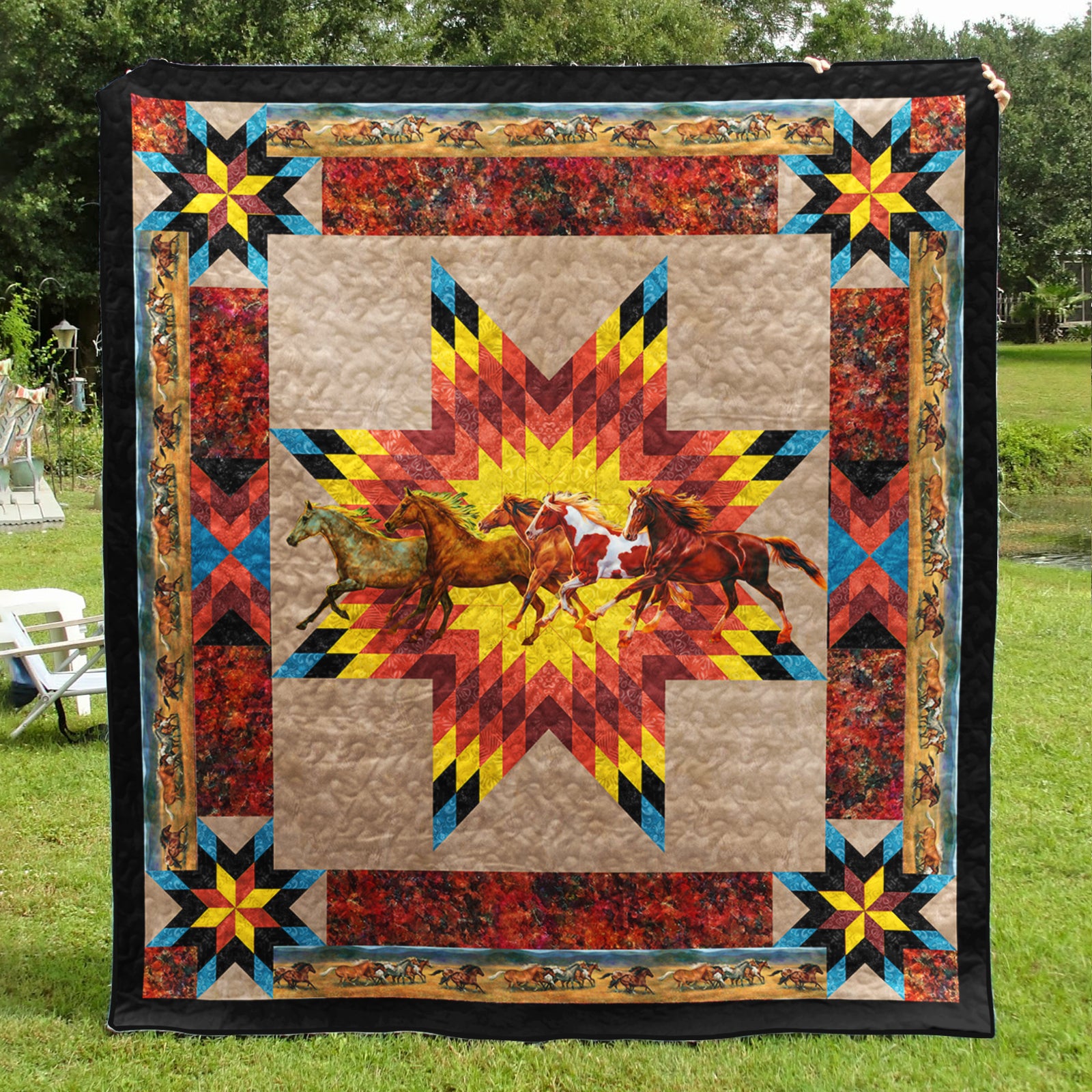 Native American Inspired Horse Art Quilt TL211003Y