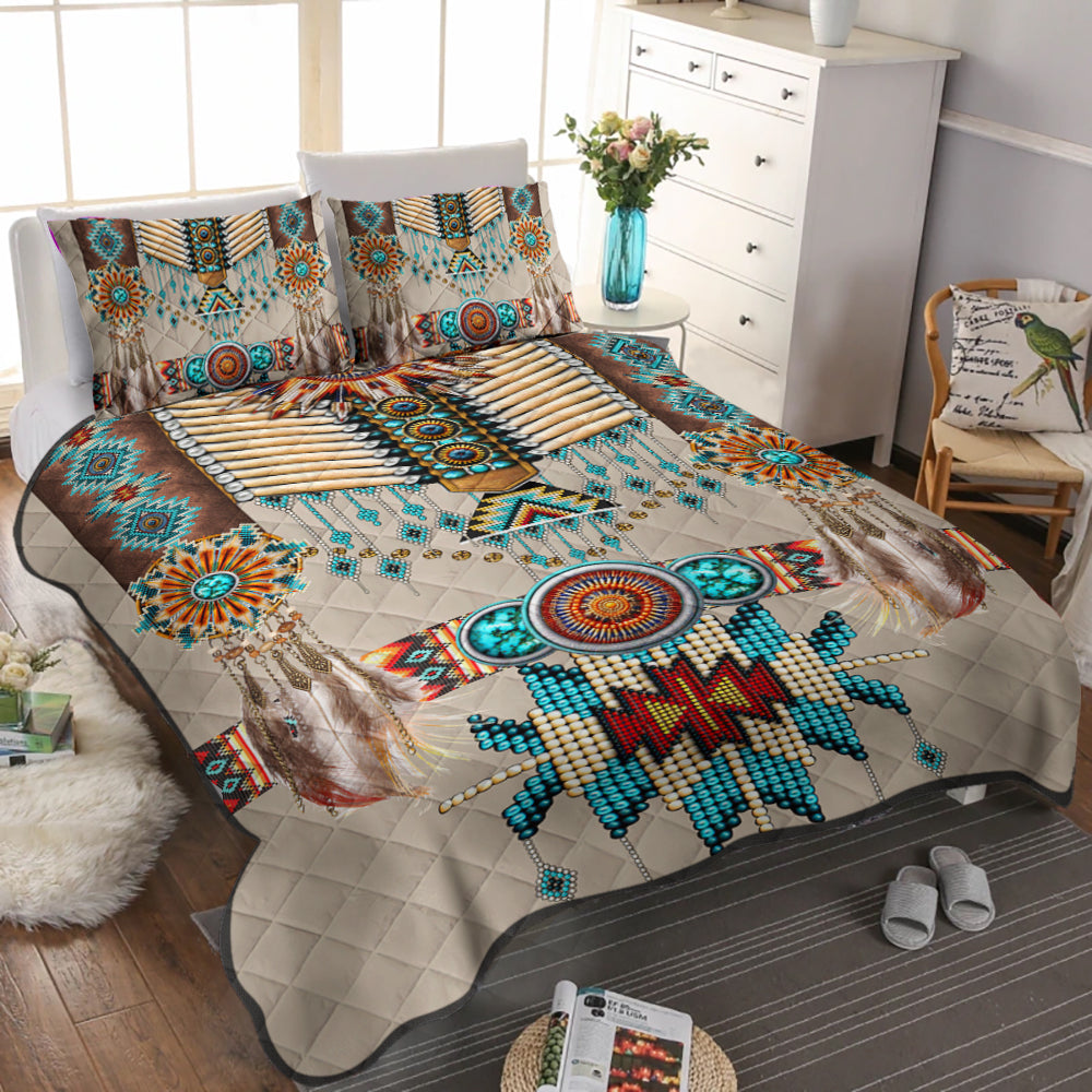 Native American Inspired Ornaments Quilt Bed Set TL100905Q