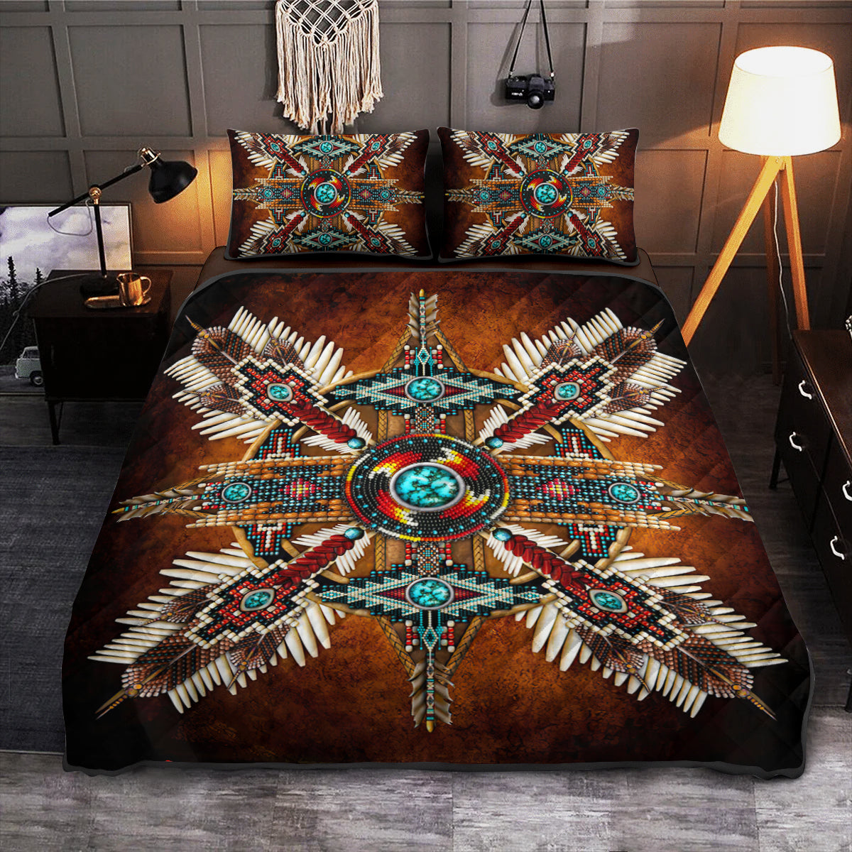 Native American Inspired Quilt Bed Set TL070909