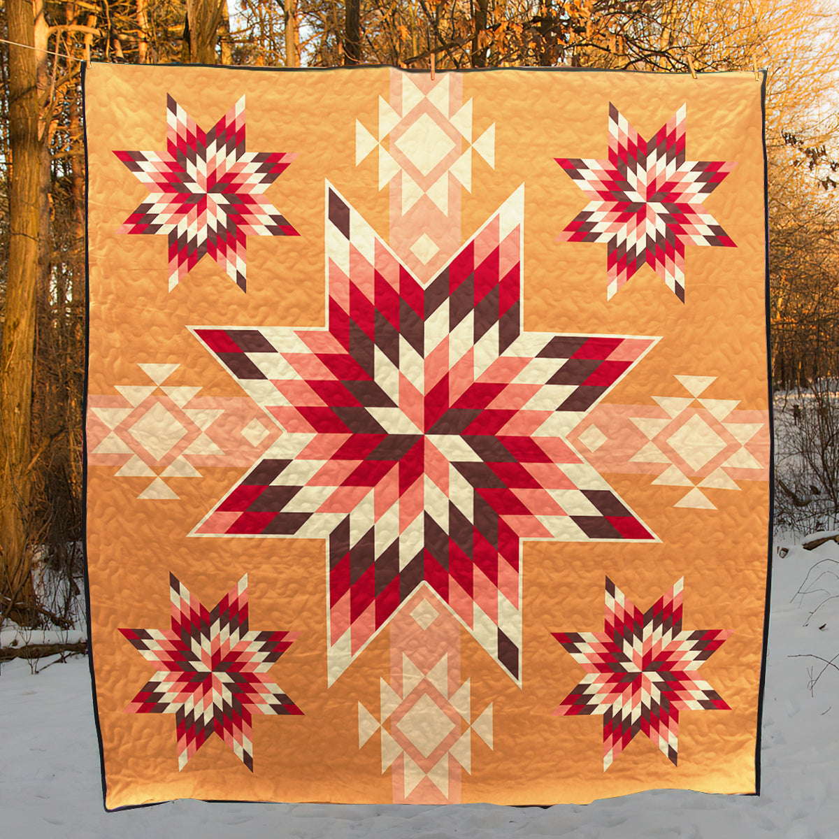 Native American Inspired Star Art Quilt HM01082305BL