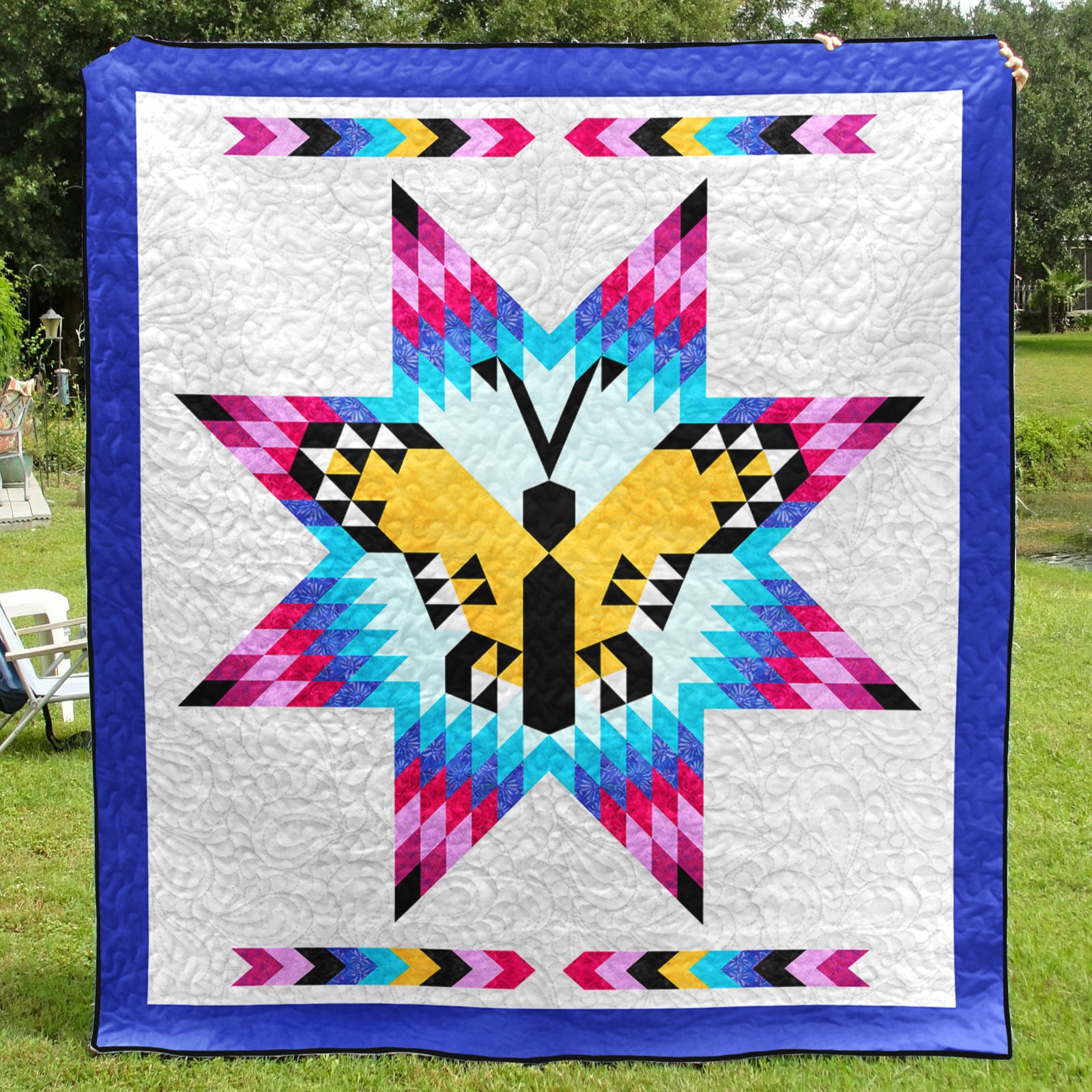 Native American Inspired Star Art Quilt HM02082304BL