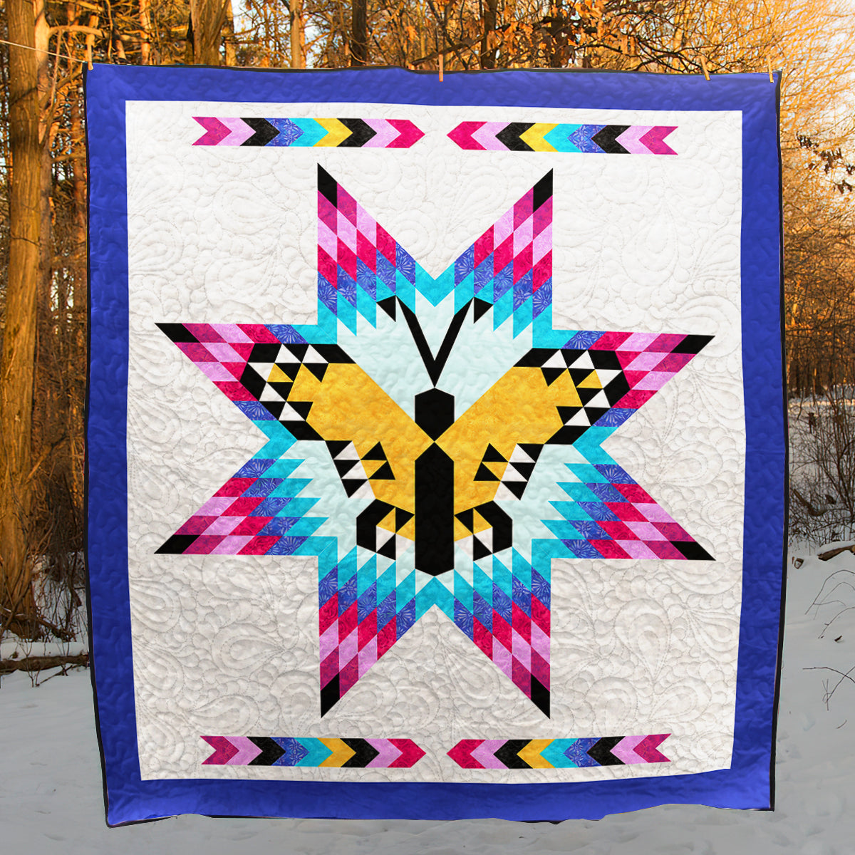 Native American Inspired Star Art Quilt HM02082304BL