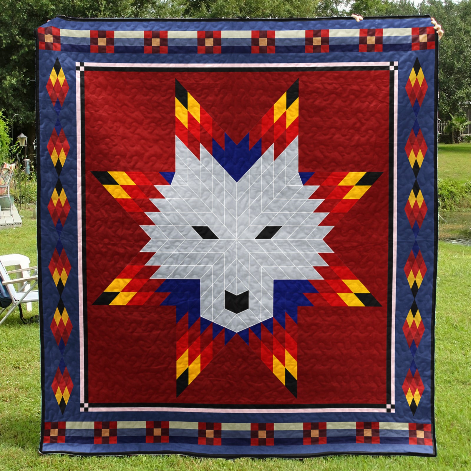 Native American Inspired Star Art Quilt HM08082301BL