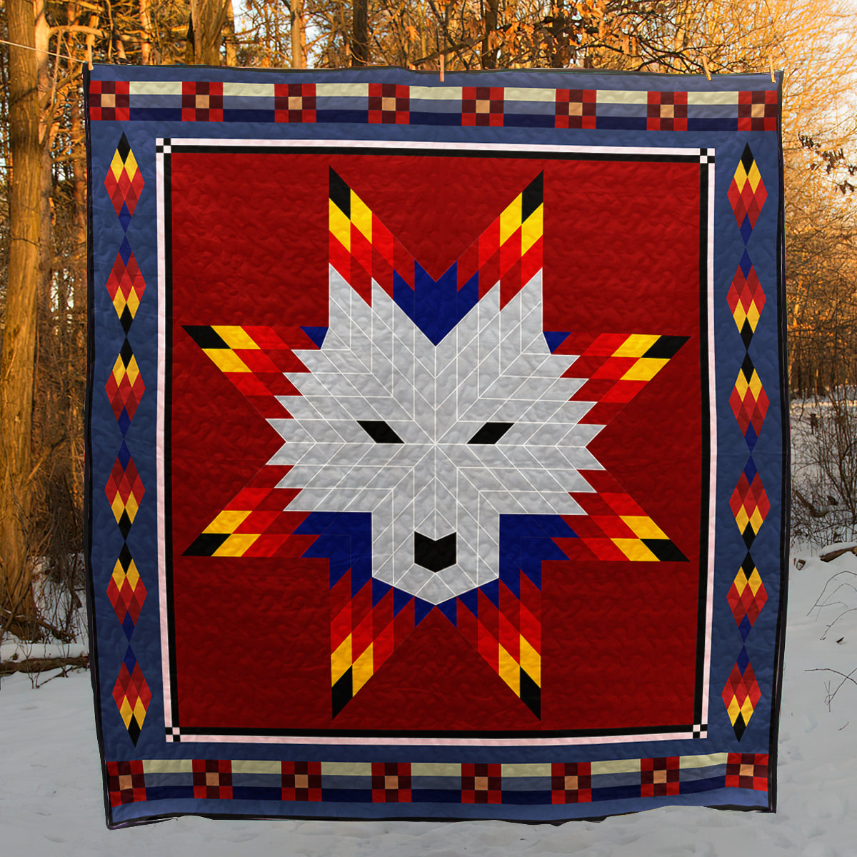 Native American Inspired Star Art Quilt HM08082301BL