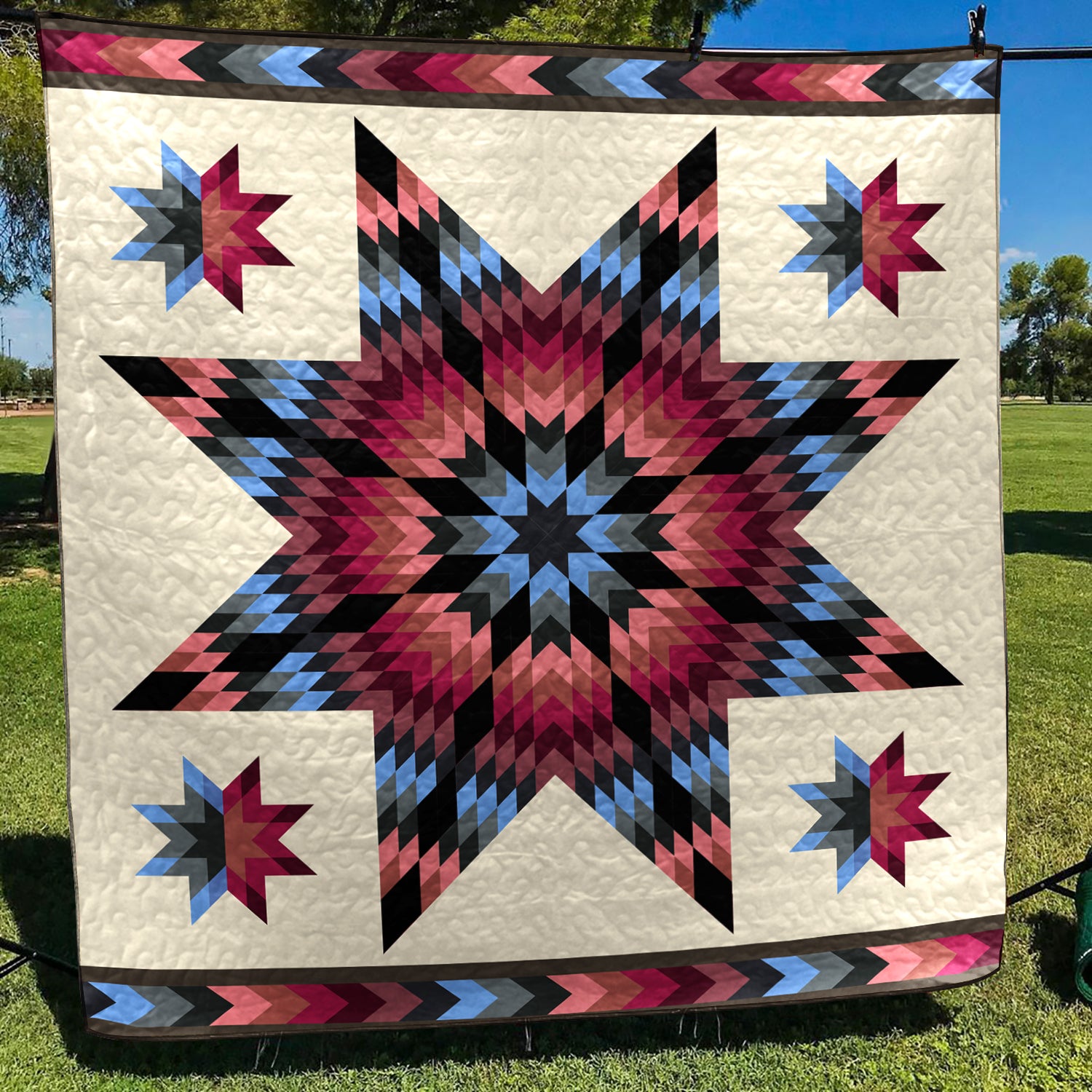 Native American Inspired Star Art Quilt HM11082301BL