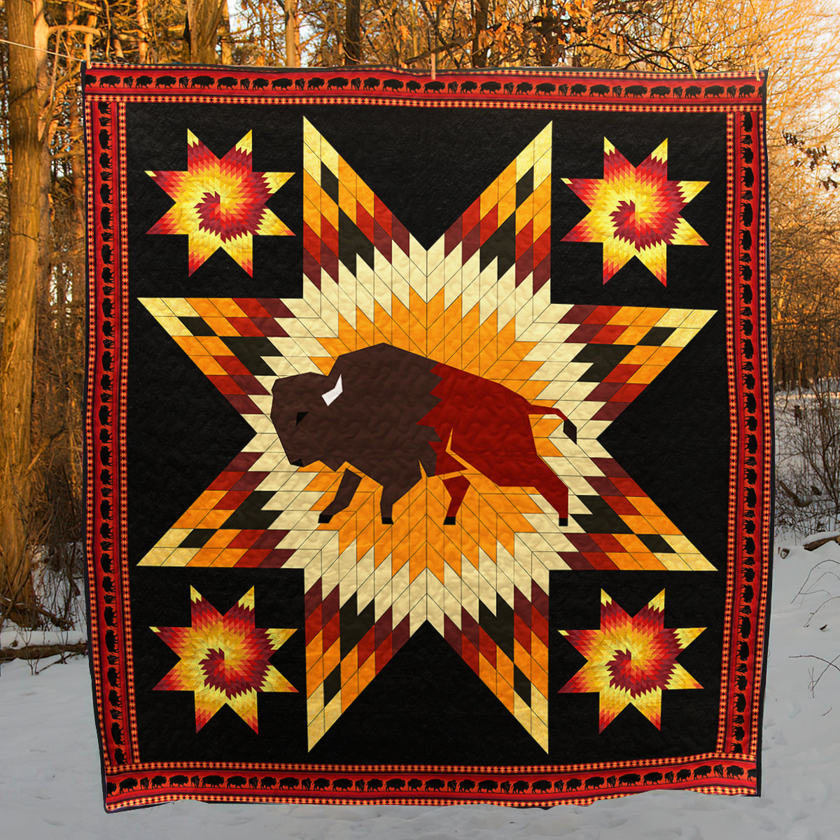 Native American Inspired Star Art Quilt HM28072302BL