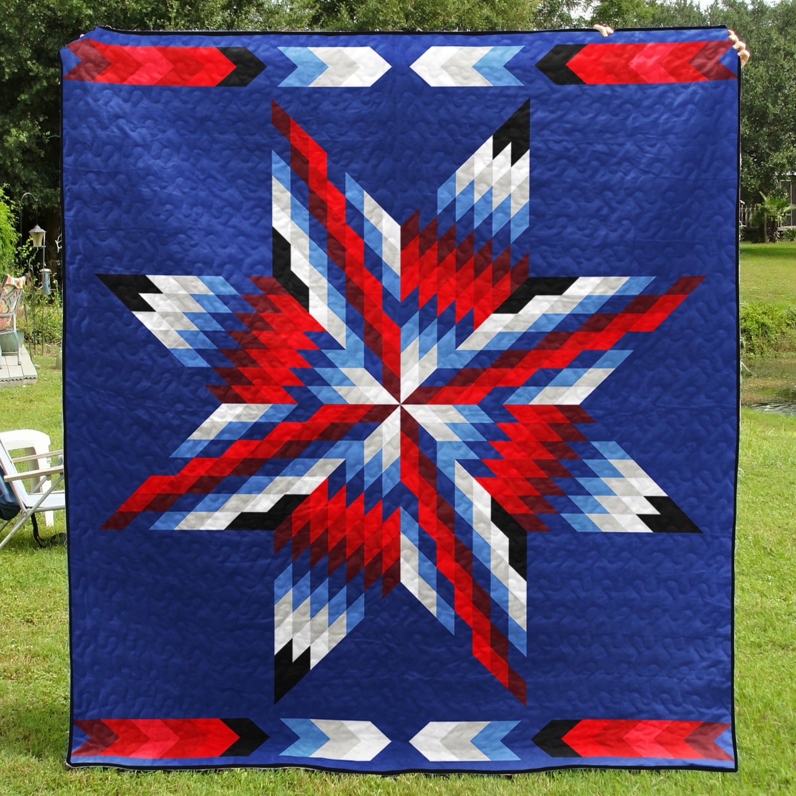 Native American Inspired Star Art Quilt HM11082302BL