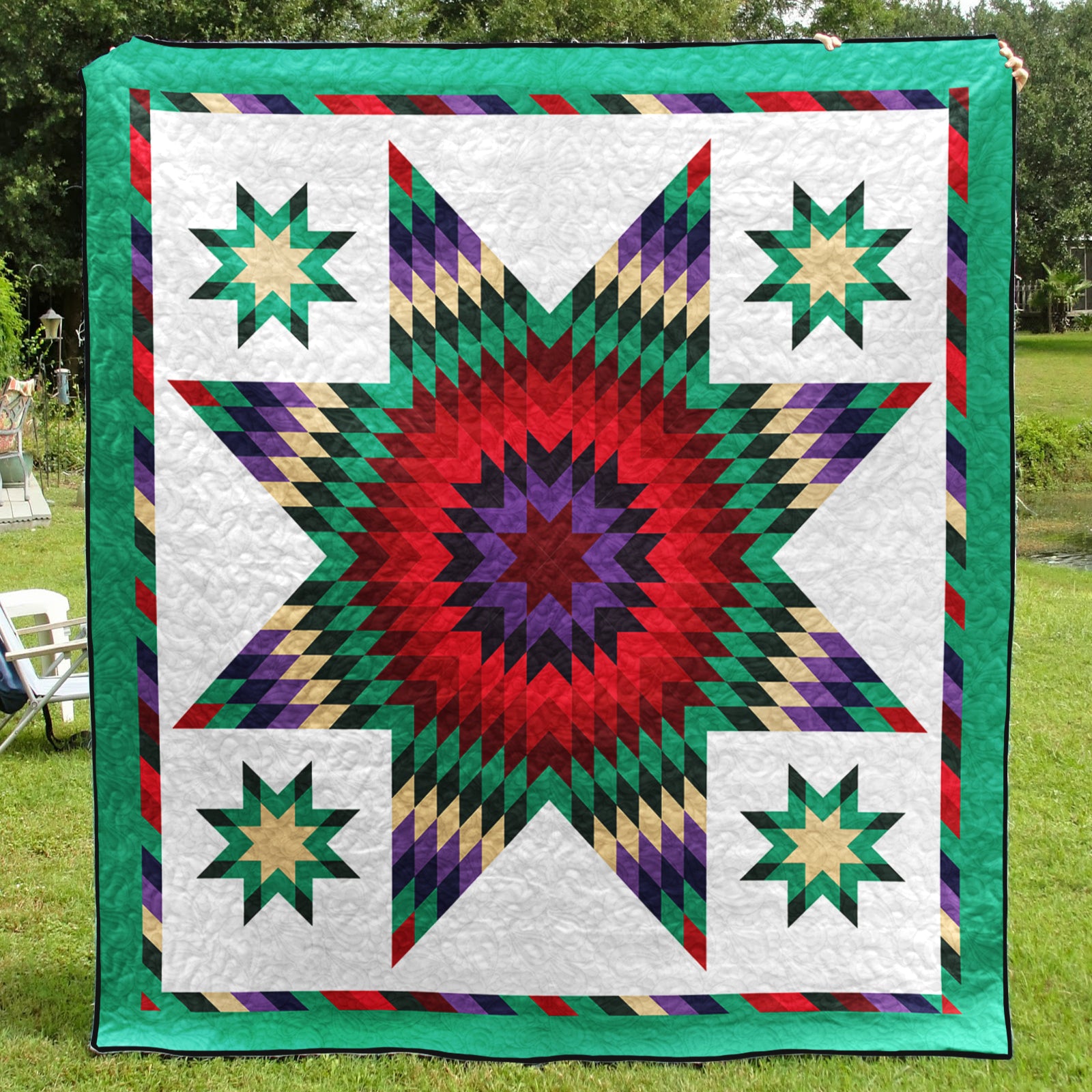 Native American Inspired Star Art Quilt HM04082302BL