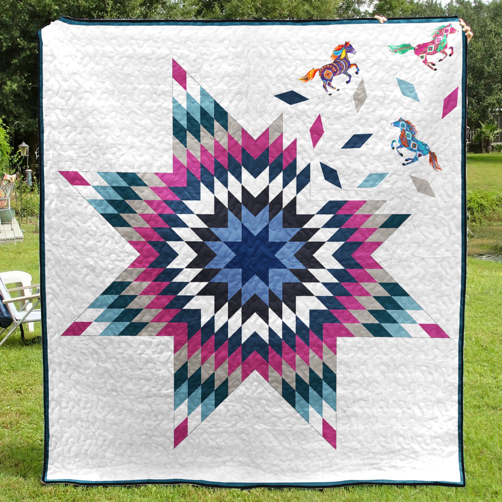 Native American Inspired Star Art Quilt HM08082303BL