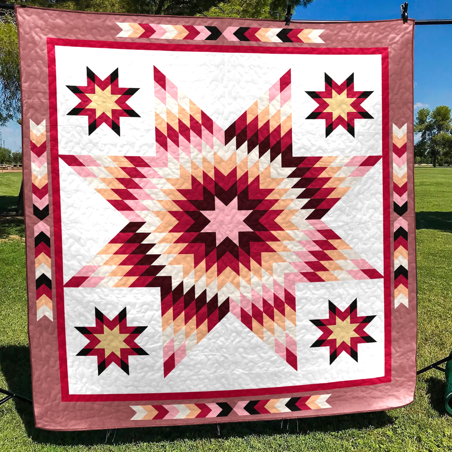 Native American Inspired Star Art Quilt HM04082305BL