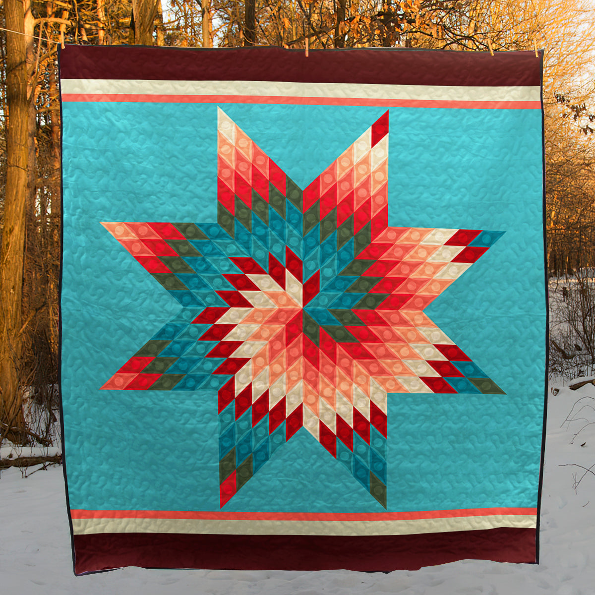 Native American Inspired Star Art Quilt HM07082301BL