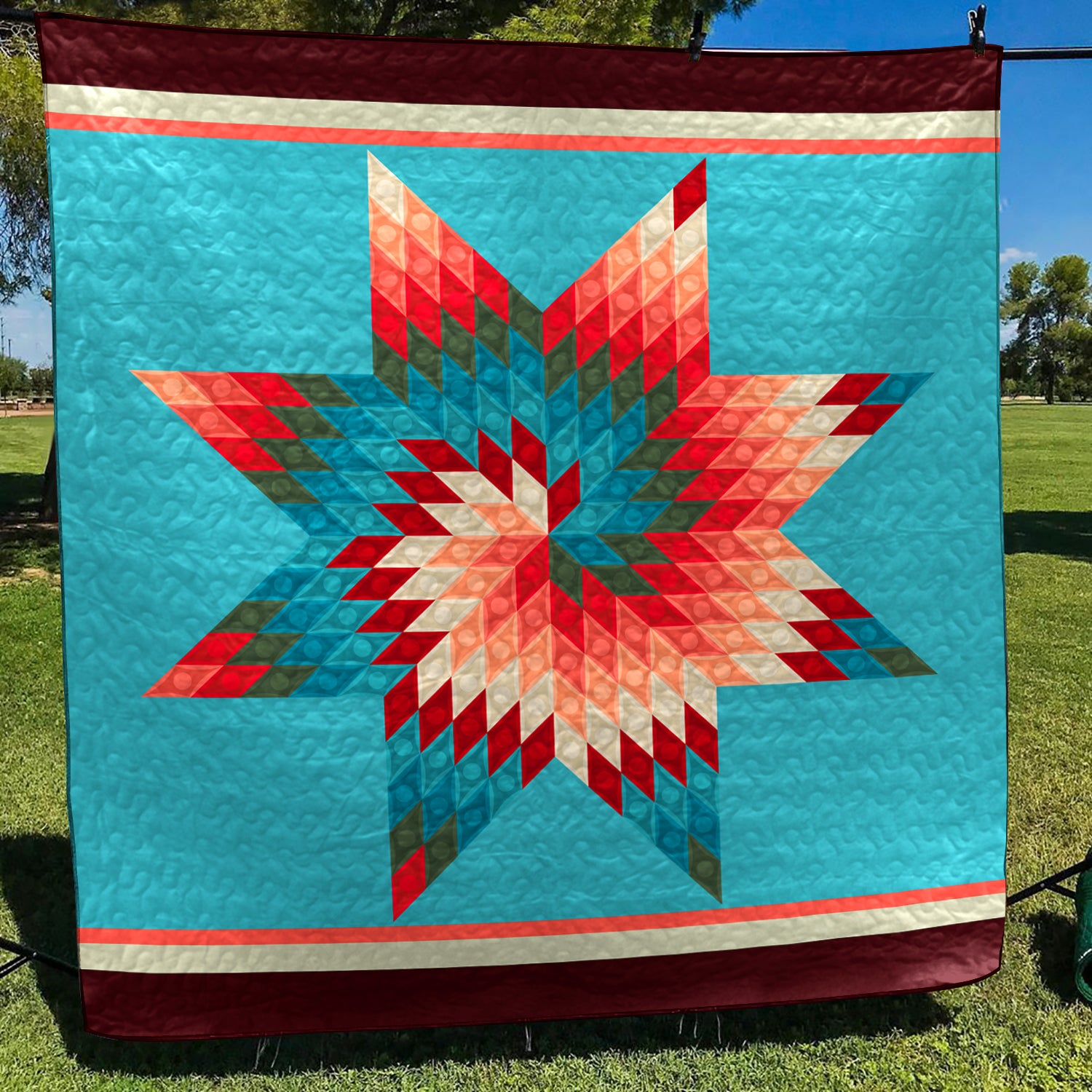 Native American Inspired Star Art Quilt HM07082301BL