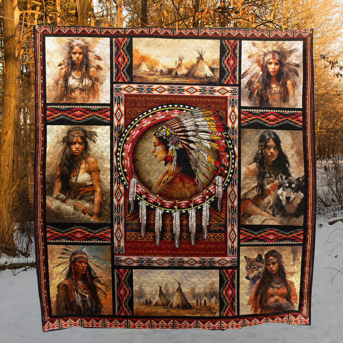 Native American Inspired Art Quilt HT041104