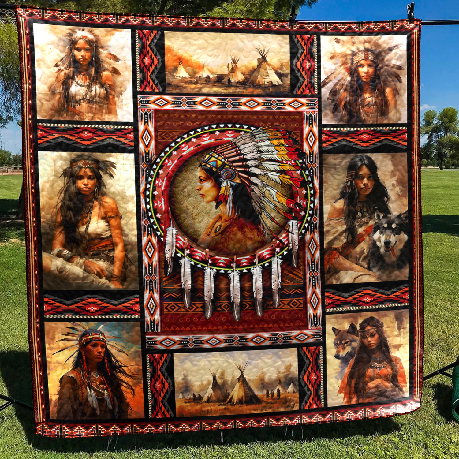 Native American Inspired Art Quilt HT041104