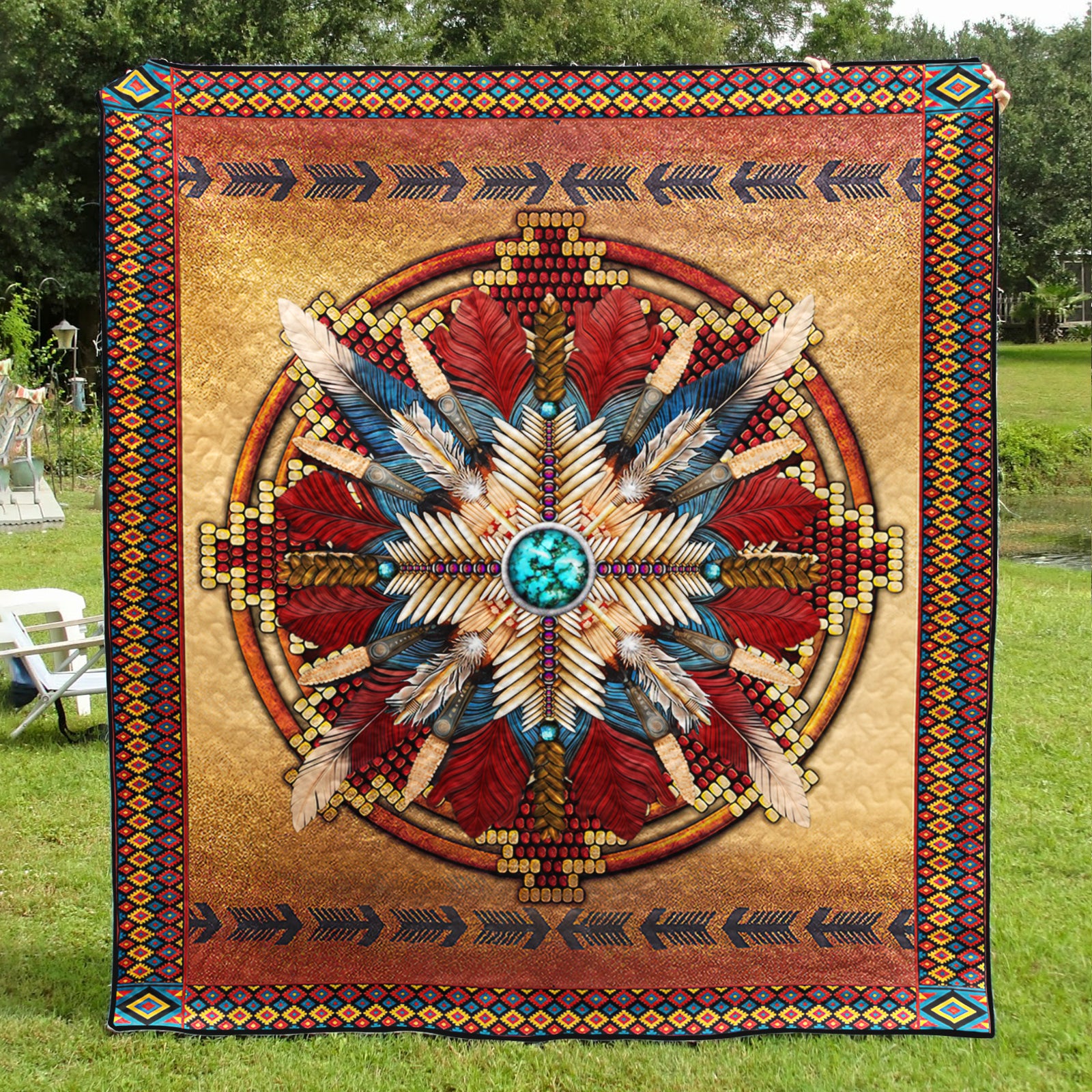Native American Inspired Art Quilt MN081108