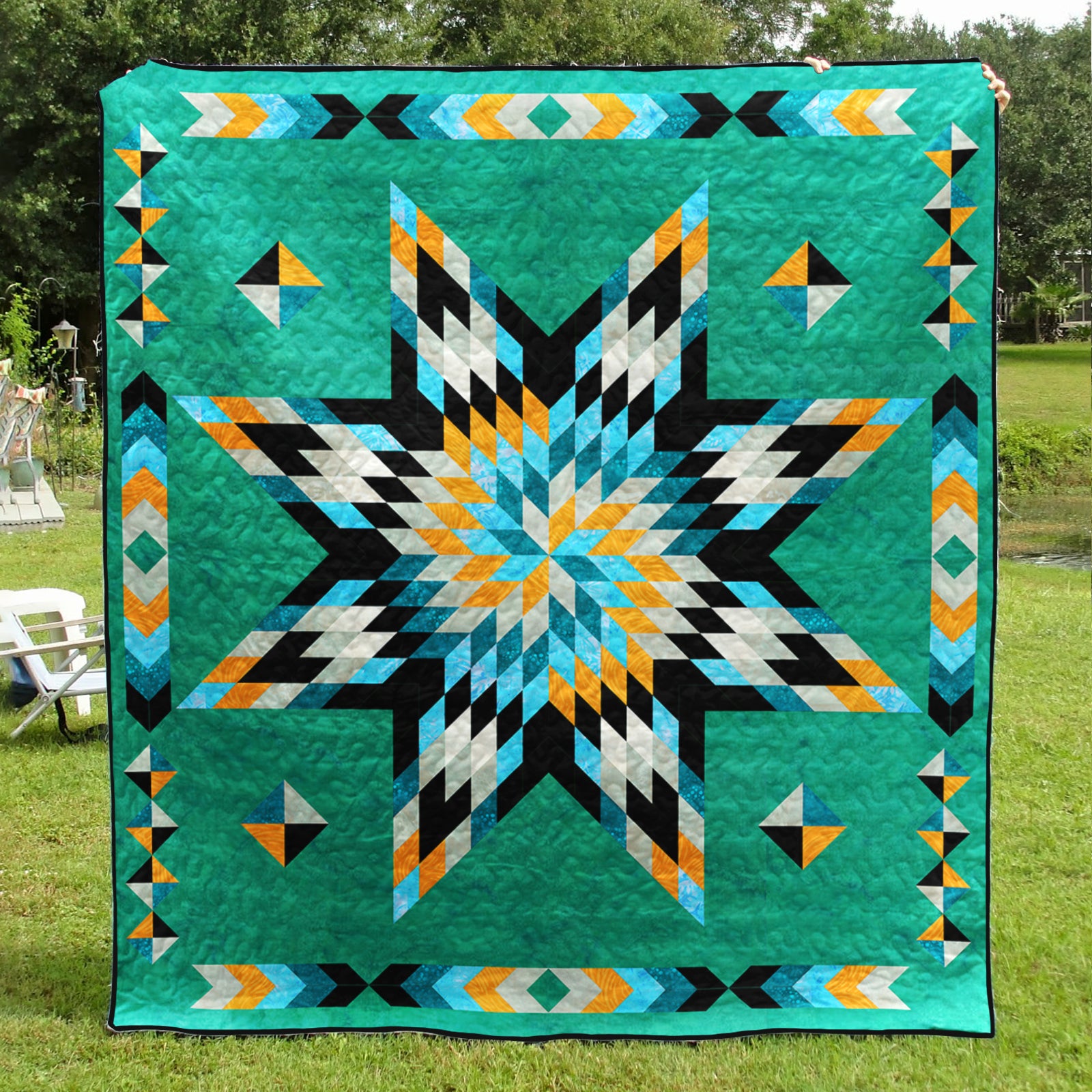 Native American Inspired Star Art Quilt TL03082304BL