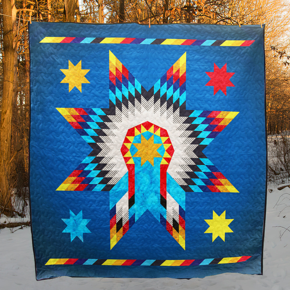 Native American Inspired Star CLA1510298Q Art Quilt