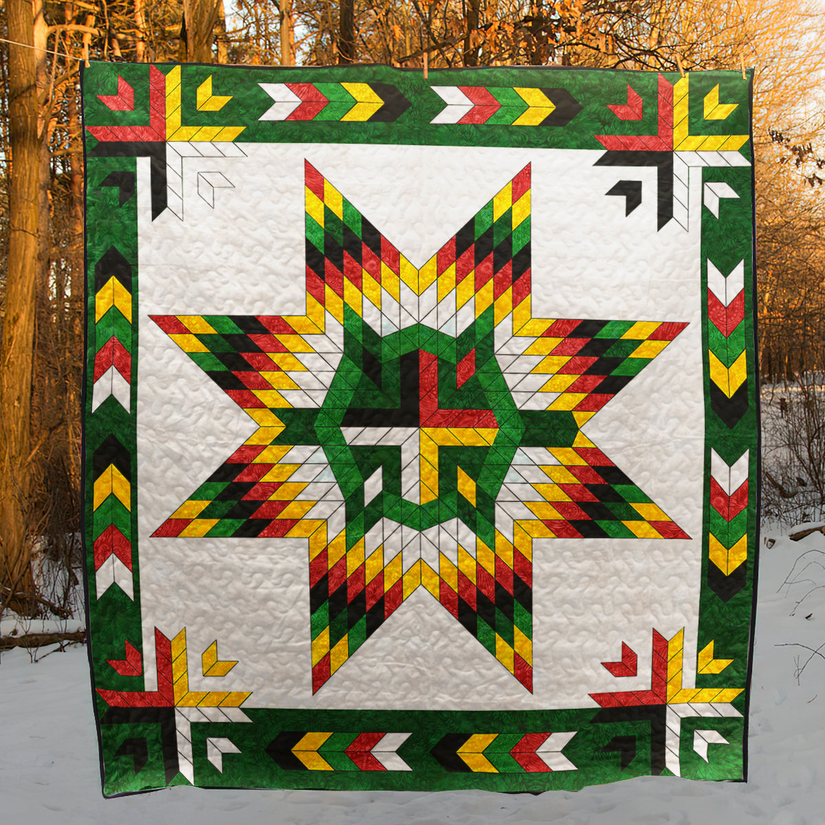 Native American Inspired Star CLA1510382Q Art Quilt