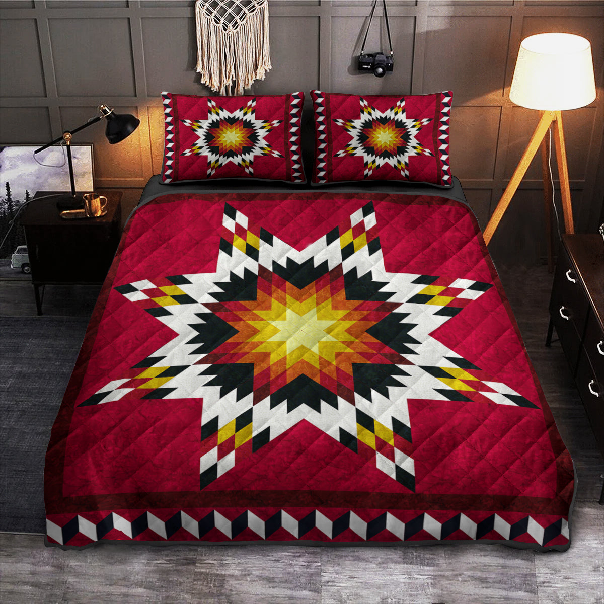 Native American Inspired Star Quilt Bed Set HN260503M