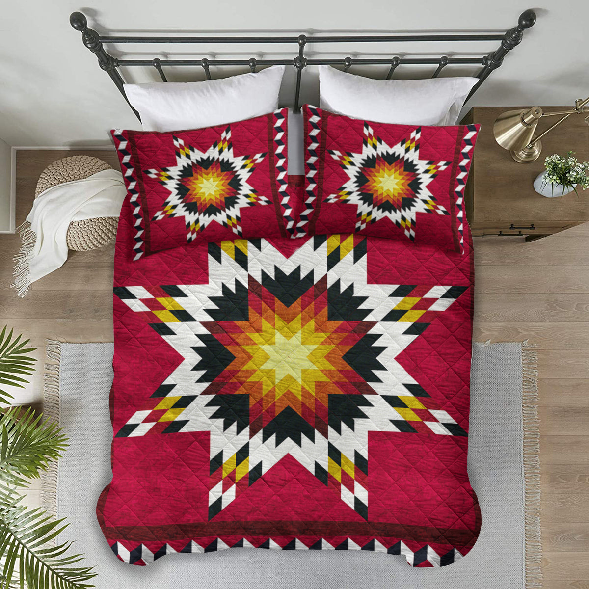 Native American Inspired Star Quilt Bed Set HN260503M