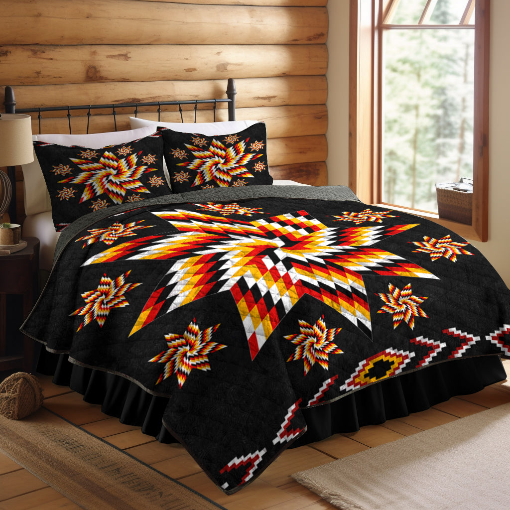 Native American Inspired Star Quilt Bed Set HN270504MBS