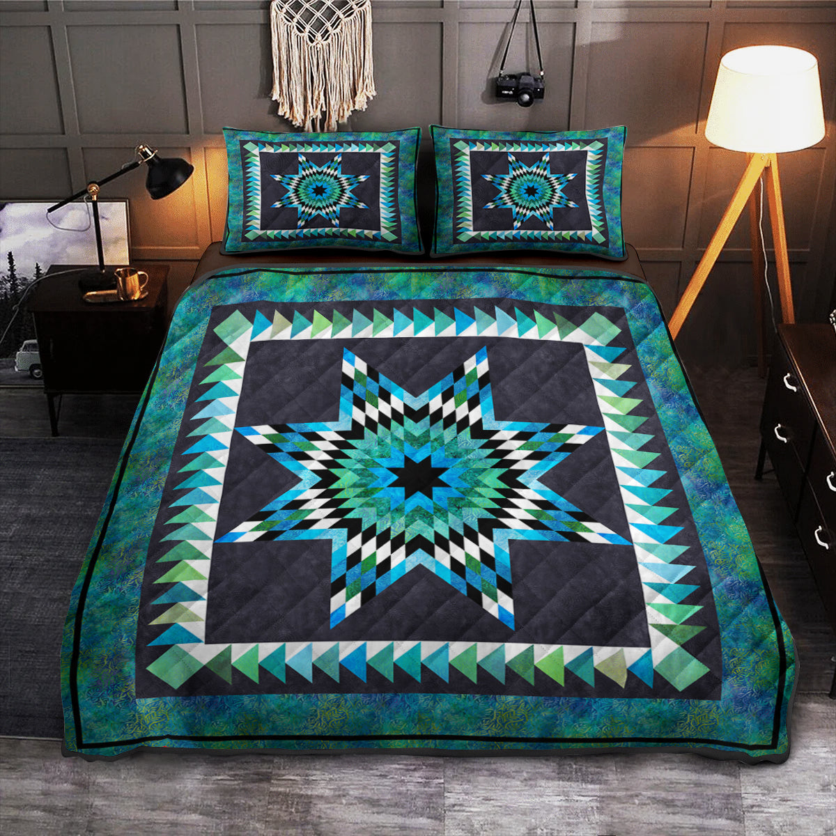 Native American Inspired Star Quilt Bed Set HN280504MBS