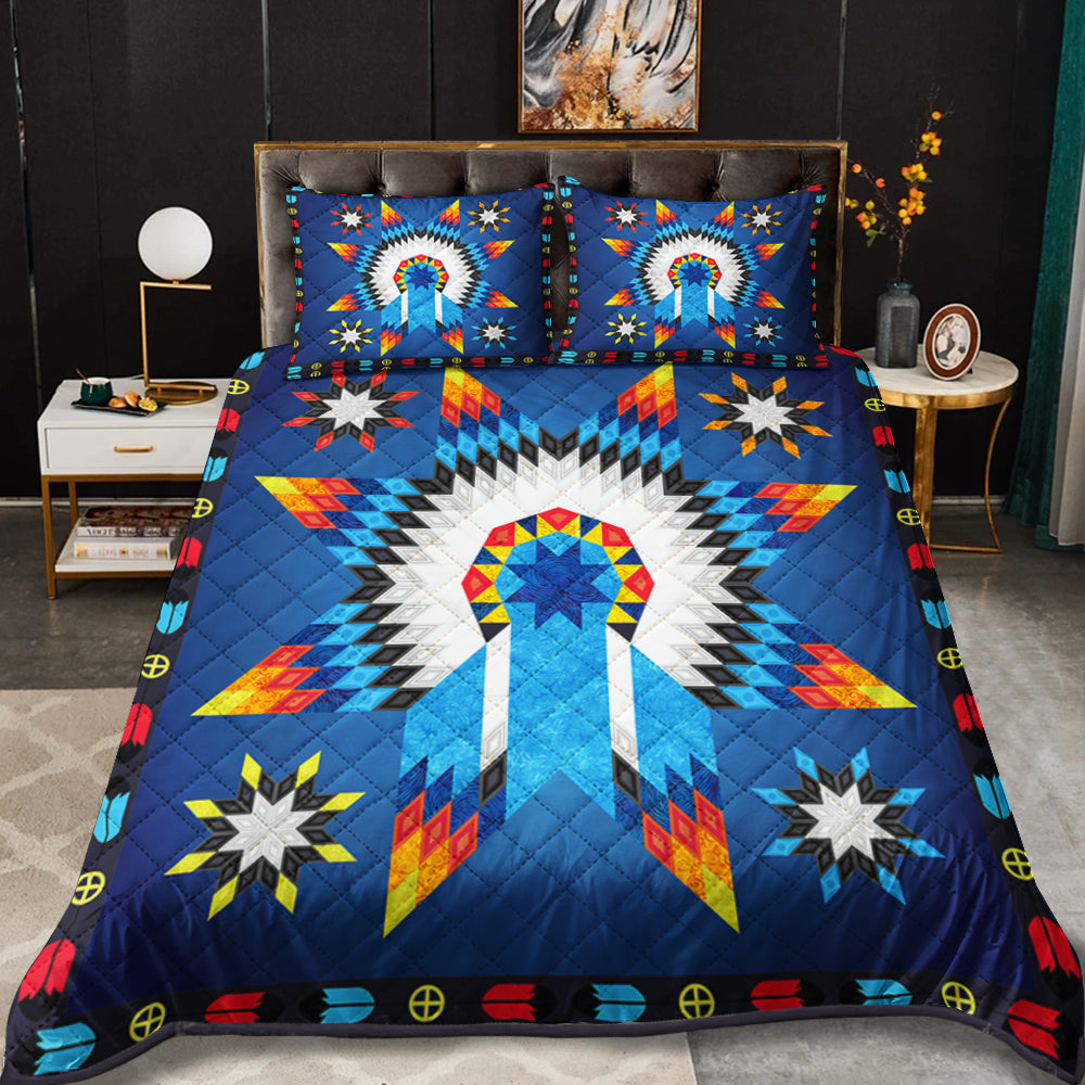 Native American Inspired Star Quilt Bed Set HN290904