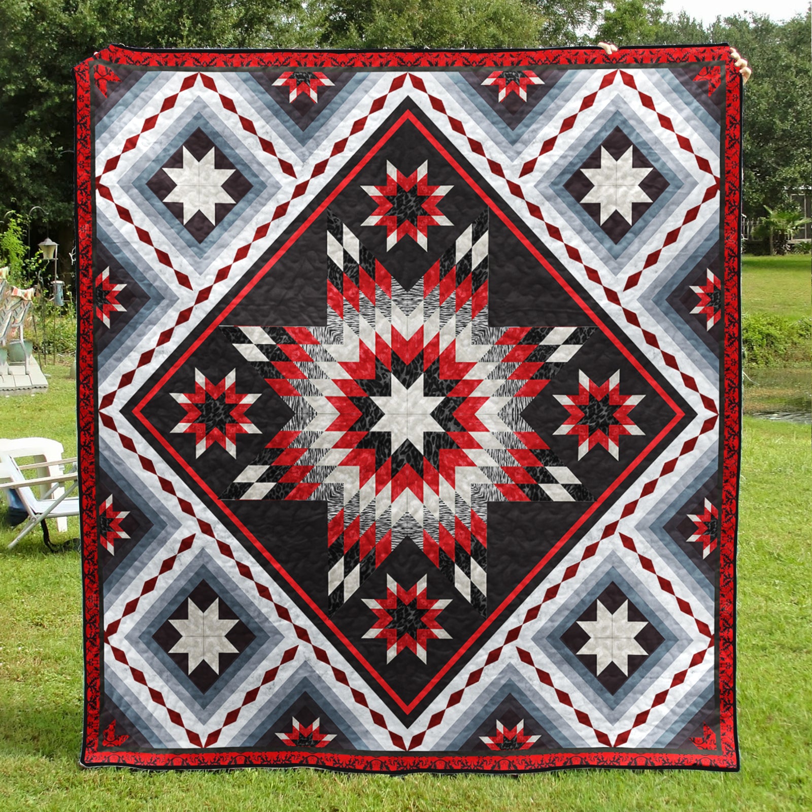 Native American Inspired Star Art Quilt HN180504M