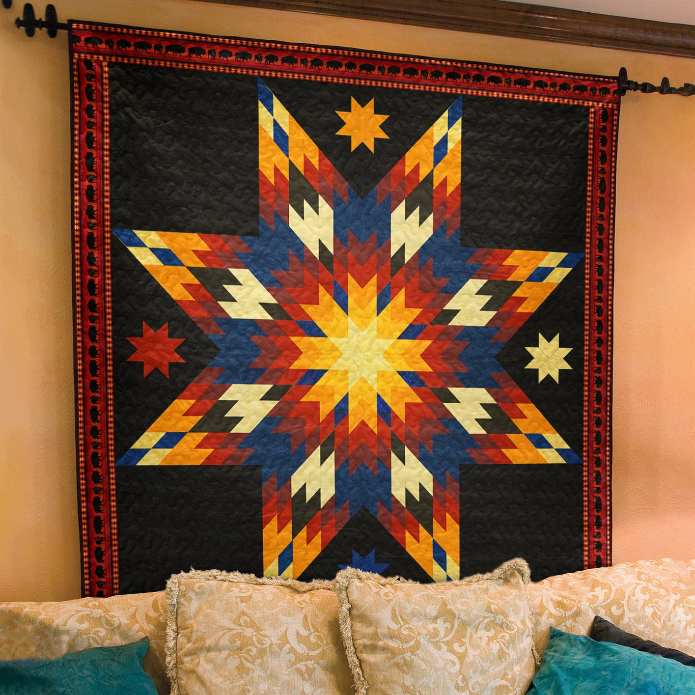 Native American Inspired Star Art Quilt HN250506M