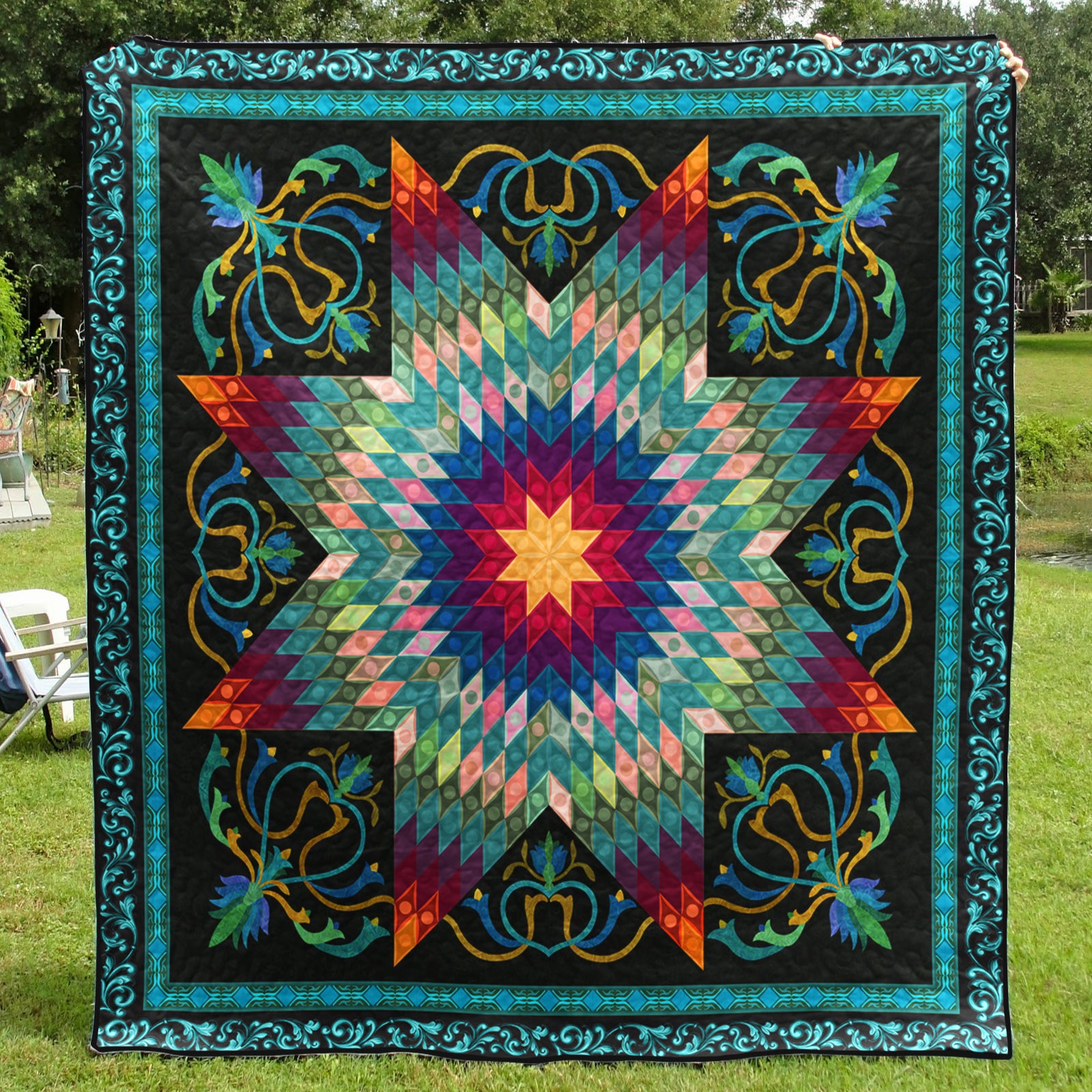 Native American Inspired Star Art Quilt HN260507M