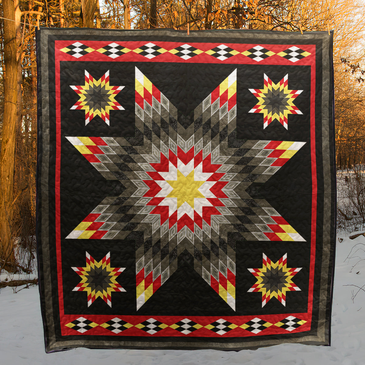 Native American Inspired Star Art Quilt TL240501Y