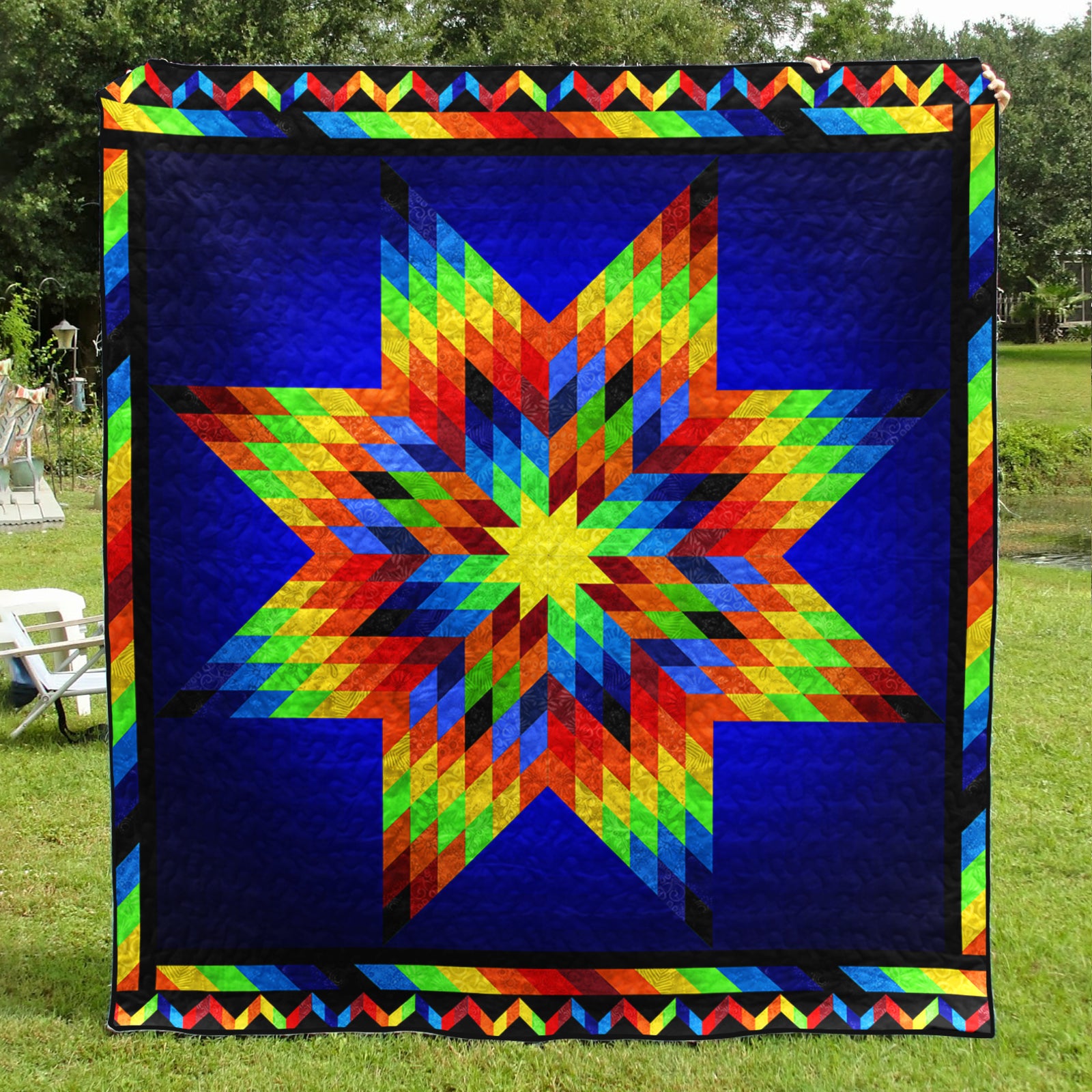 Native Pattern Stars Native American Inspired Star Art Quilt TL280505Q