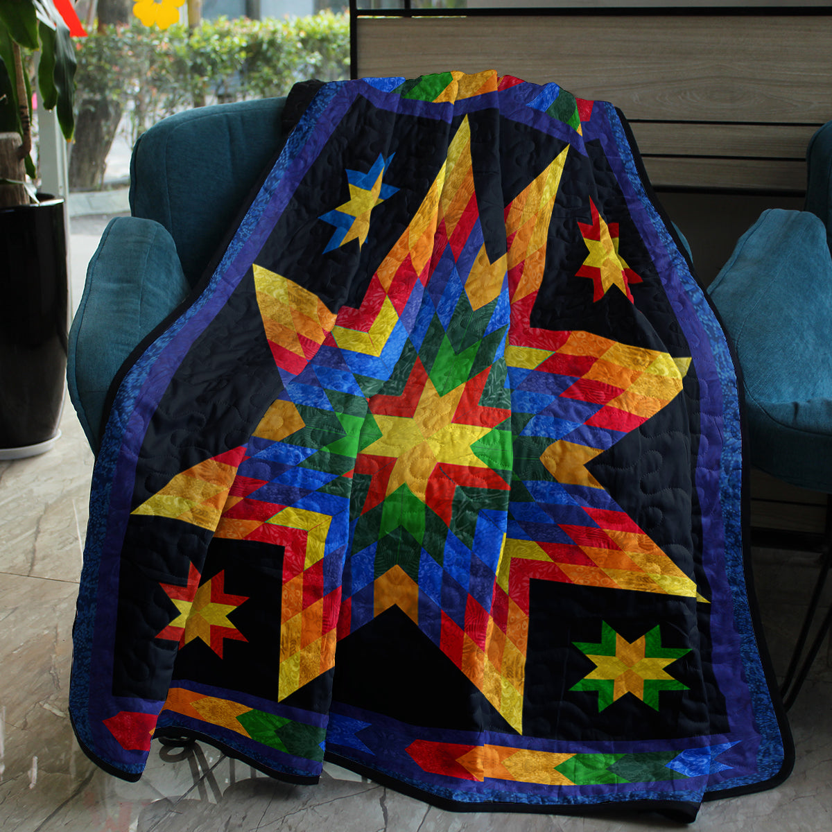 Native American Inspired Star Art Quilt TL310504Y