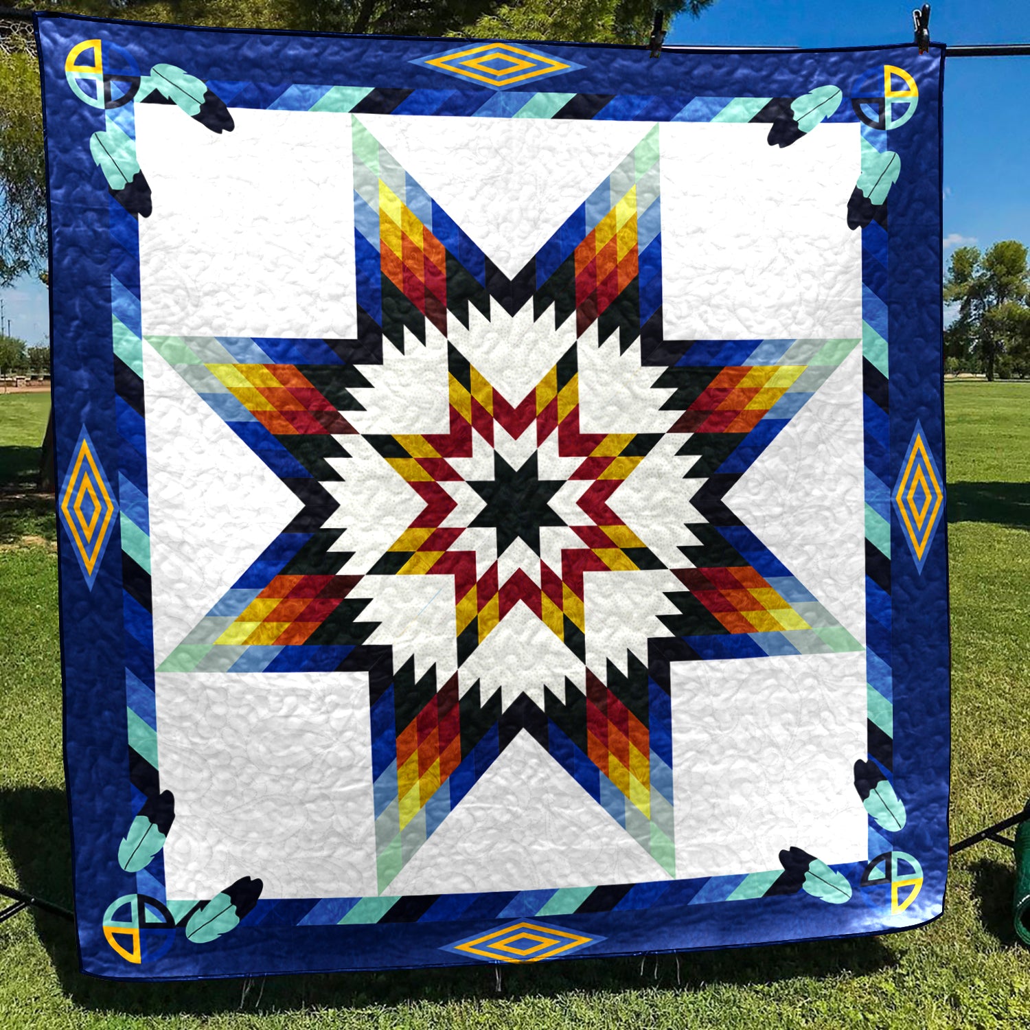 Native American Inspired Star Art Quilt HN180503M